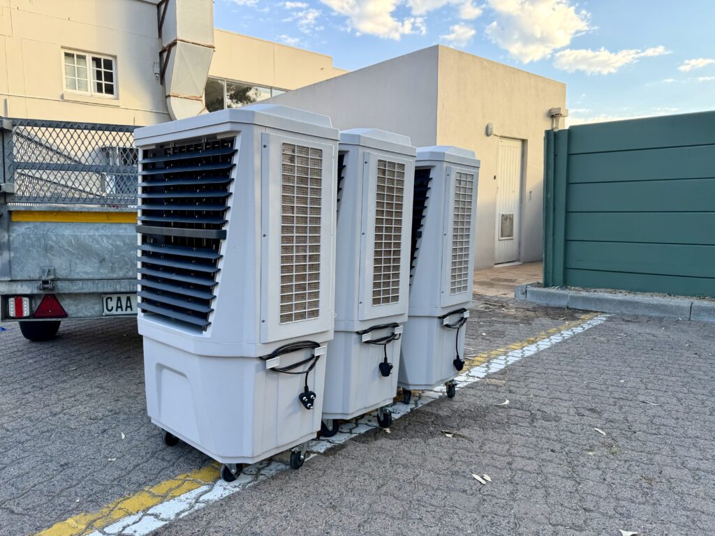 Evaporative Air Coolers On-site at Westlake Golf Club